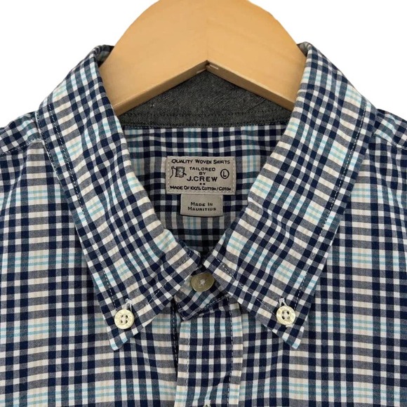 J. Crew Other - J.Crew Men Plaid Secret Wash Cotton Long Sleeve Casual Shirt Size M